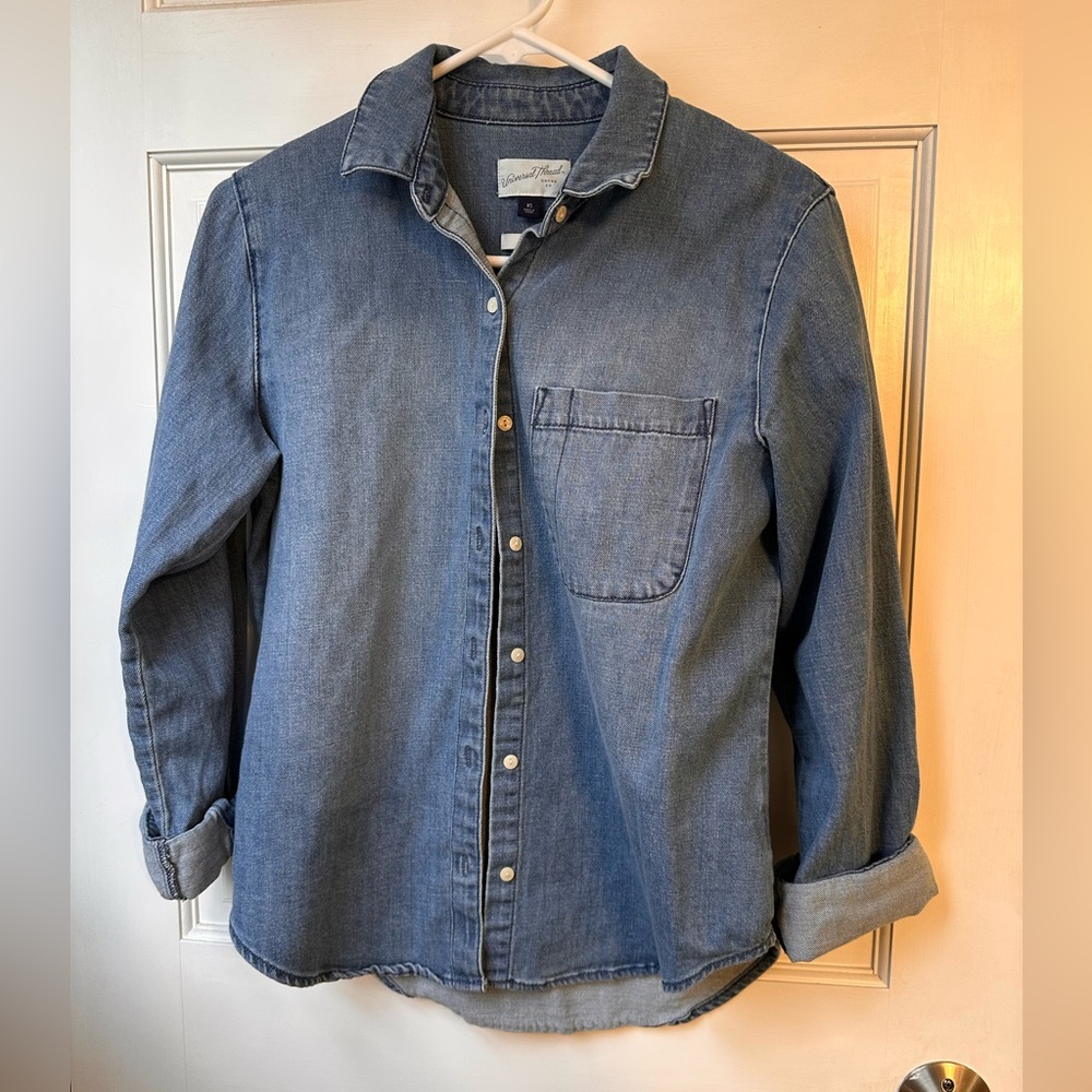 Vintage Denim Button-Up Shirt